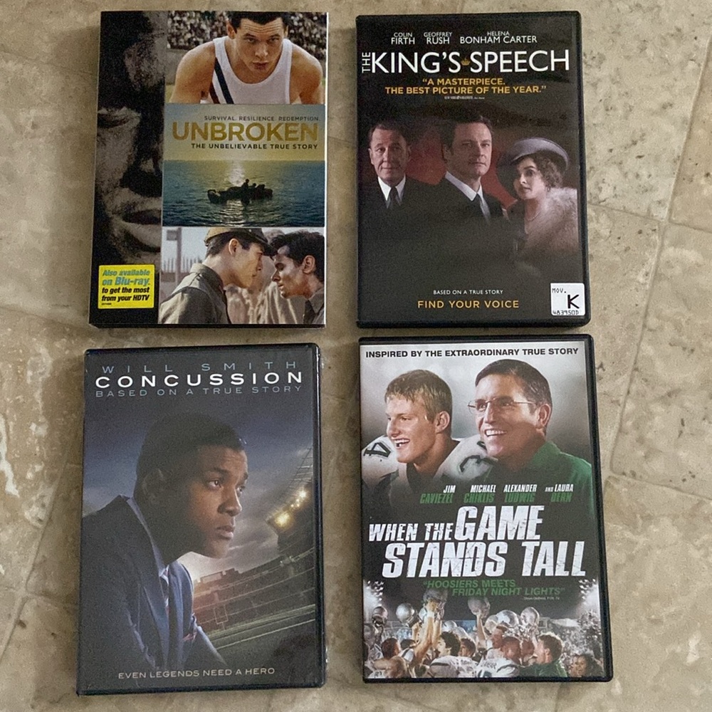 4/$10 Inspirational movies based on true stories.🤓📚Great options for educators